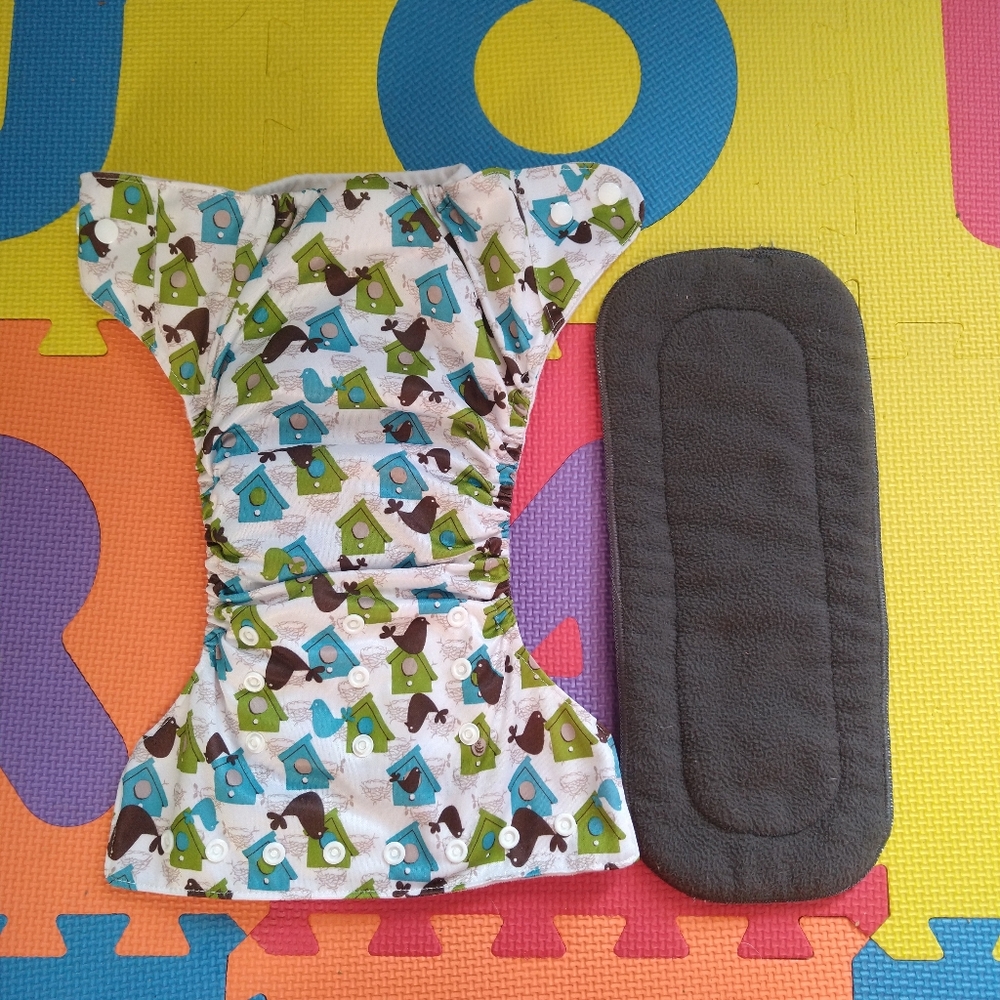 Birdhouses pocket cloth diaper with insert